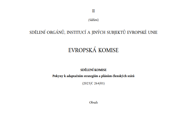 Pokyny k adaptačním strategiím a plánům členských států 2023/C 264/01
